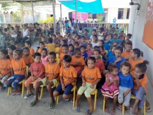 Crianças do projeto